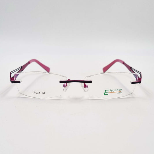 Lunettes de vue: Elegance EL31 Percé Noir/Rose