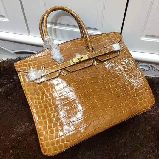 Sacs À Main À Poignée Supérieure En Cuir Véritable Imprimé Crocodile