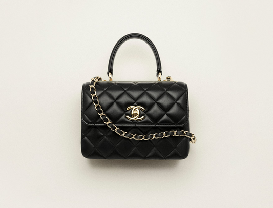 Sac Chanel Trendy CC Top Handle Cuir lisse Noir