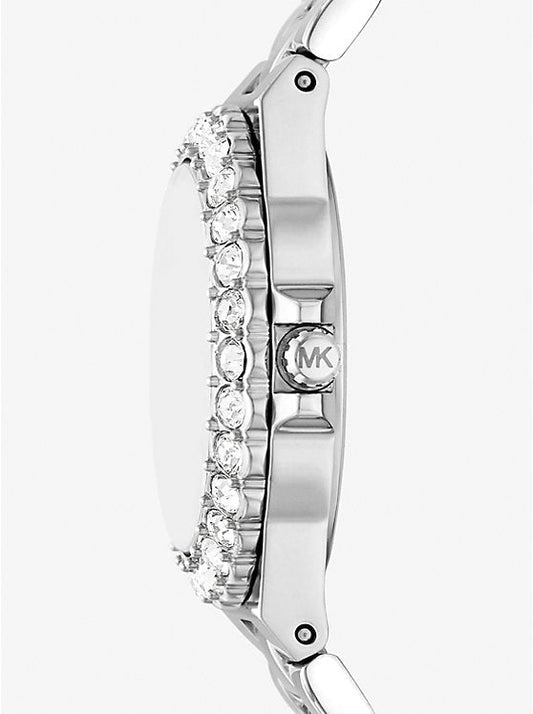 Montre Mk Lennox miniature argentée à pavé