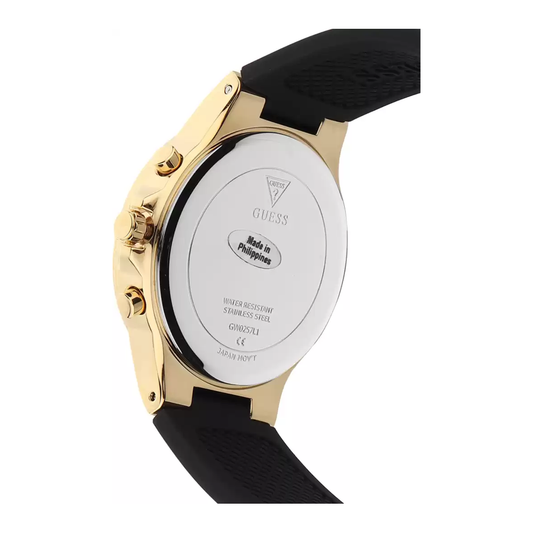 MONTRE GUESS IMPULSE POUR FEMME, CADRAN NOIR, ANALOGIQUE, EN SILICONE, 39 MM - GW0257L1