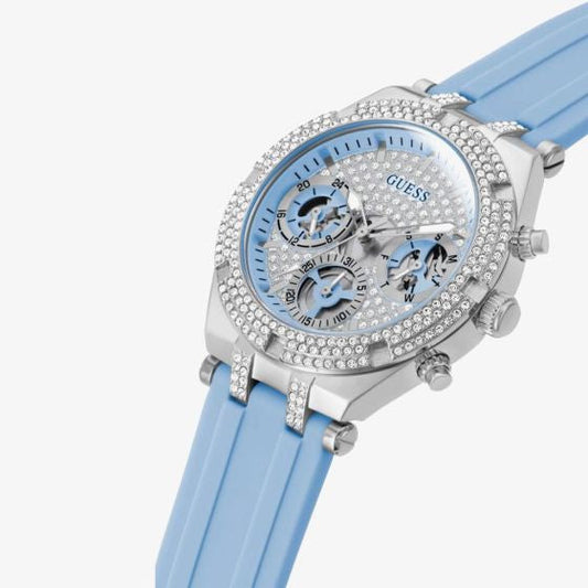 Montre Heiress avec bracelet en caoutchouc bleu
GW0407L1