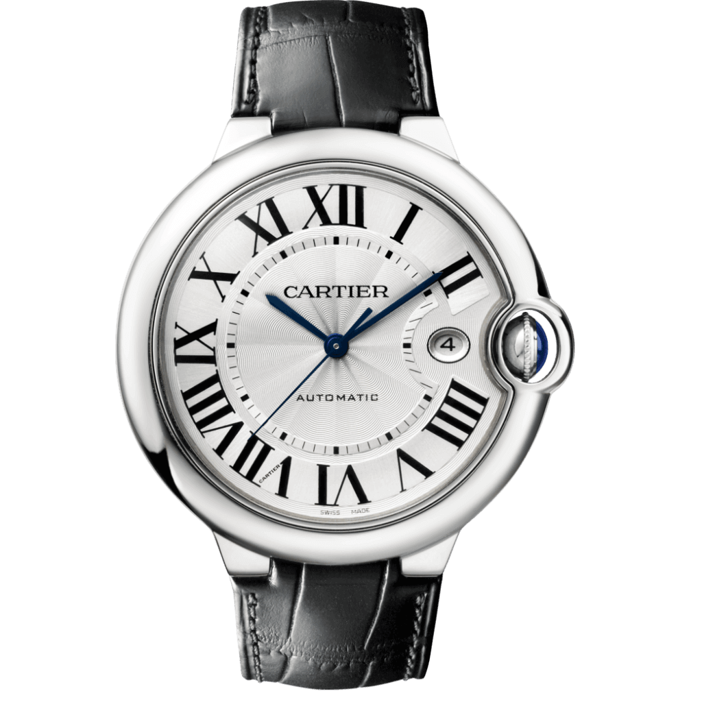 Cartier Ballon bleu Cuir Noir fond Blanc