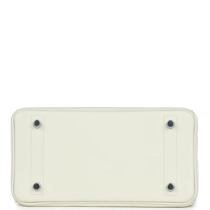Sac à main Hermes Birkin Shadow 35 cm en cuir Swift Blanc