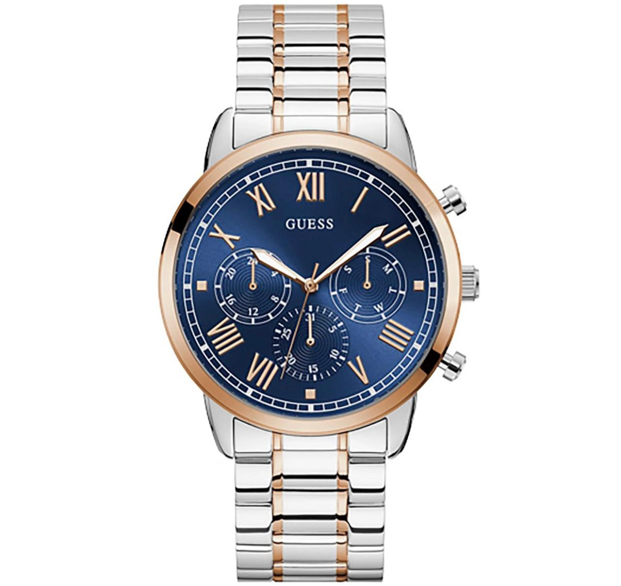 MONTRE HOMME BICOLORE CADRAN BLEU HENDRIX W1309G4