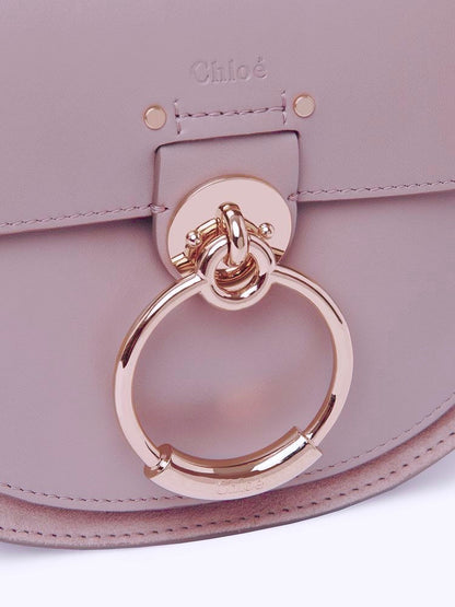 PETIT SAC TESS EN CUIR LISSE ET CUIR VELOURS