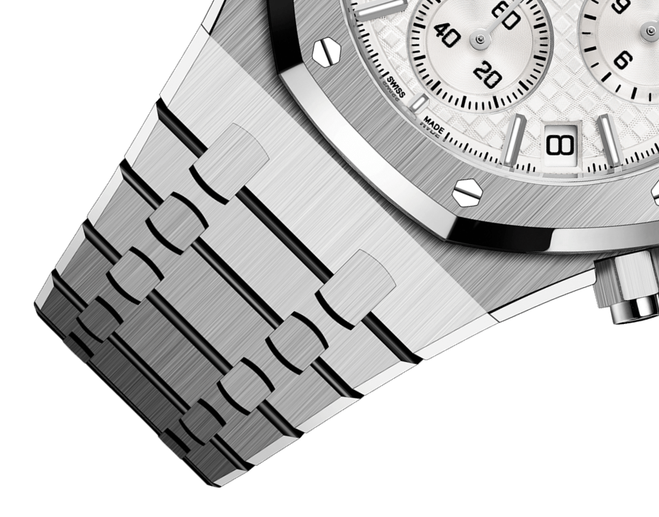ROYAL OAK CHRONOGRAPHE-GRIS/BLANC