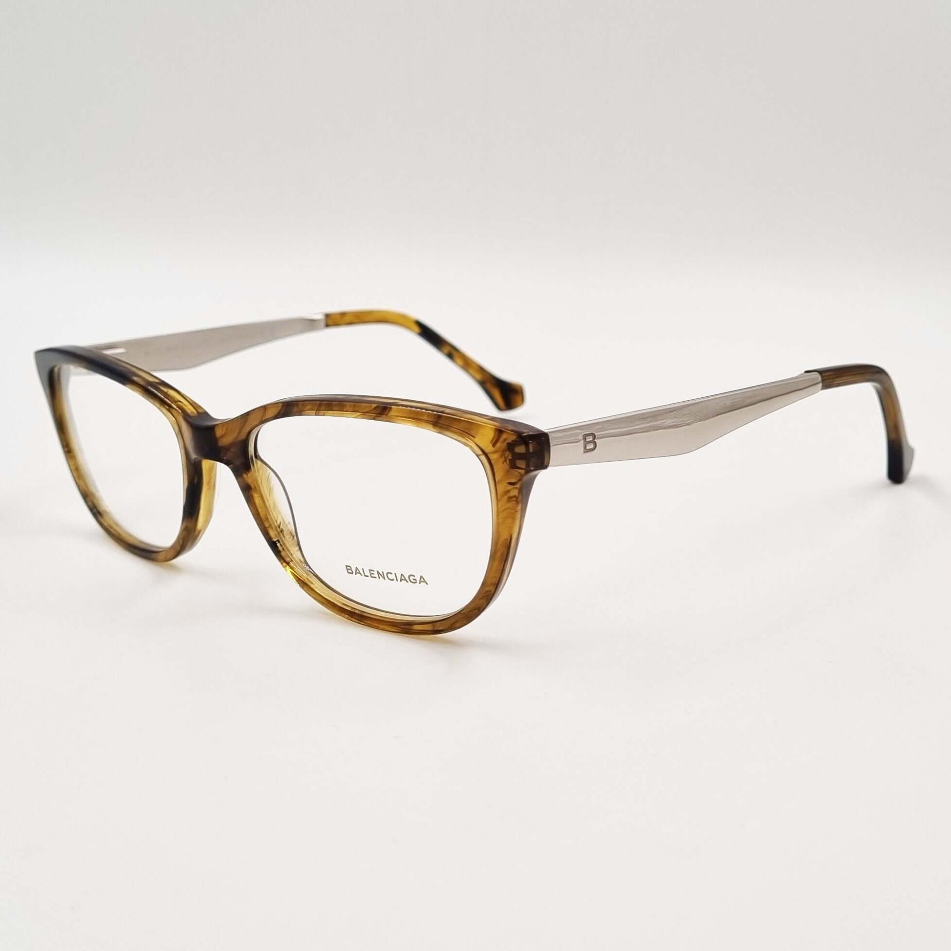 Lunettes de vue:Balenciaga-BA5041 Havane Silver