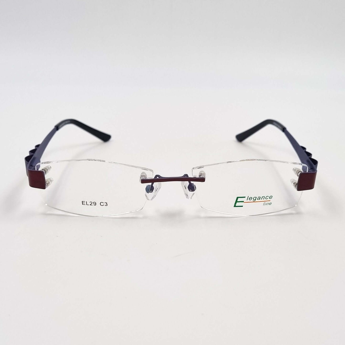 Lunettes de vue: Elegance EL29 Percé Bordeau/Bleu