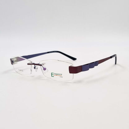 Lunettes de vue: Elegance EL29 Percé Bordeau/Bleu