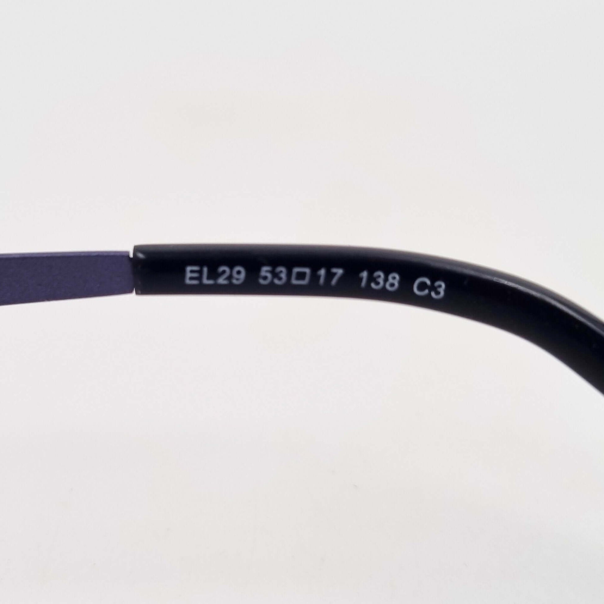 Lunettes de vue: Elegance EL29 Percé Bordeau/Bleu