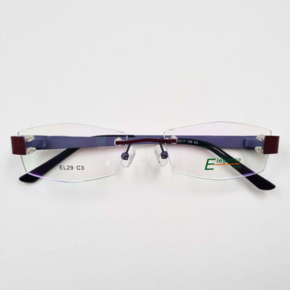 Lunettes de vue: Elegance EL29 Percé Bordeau/Bleu