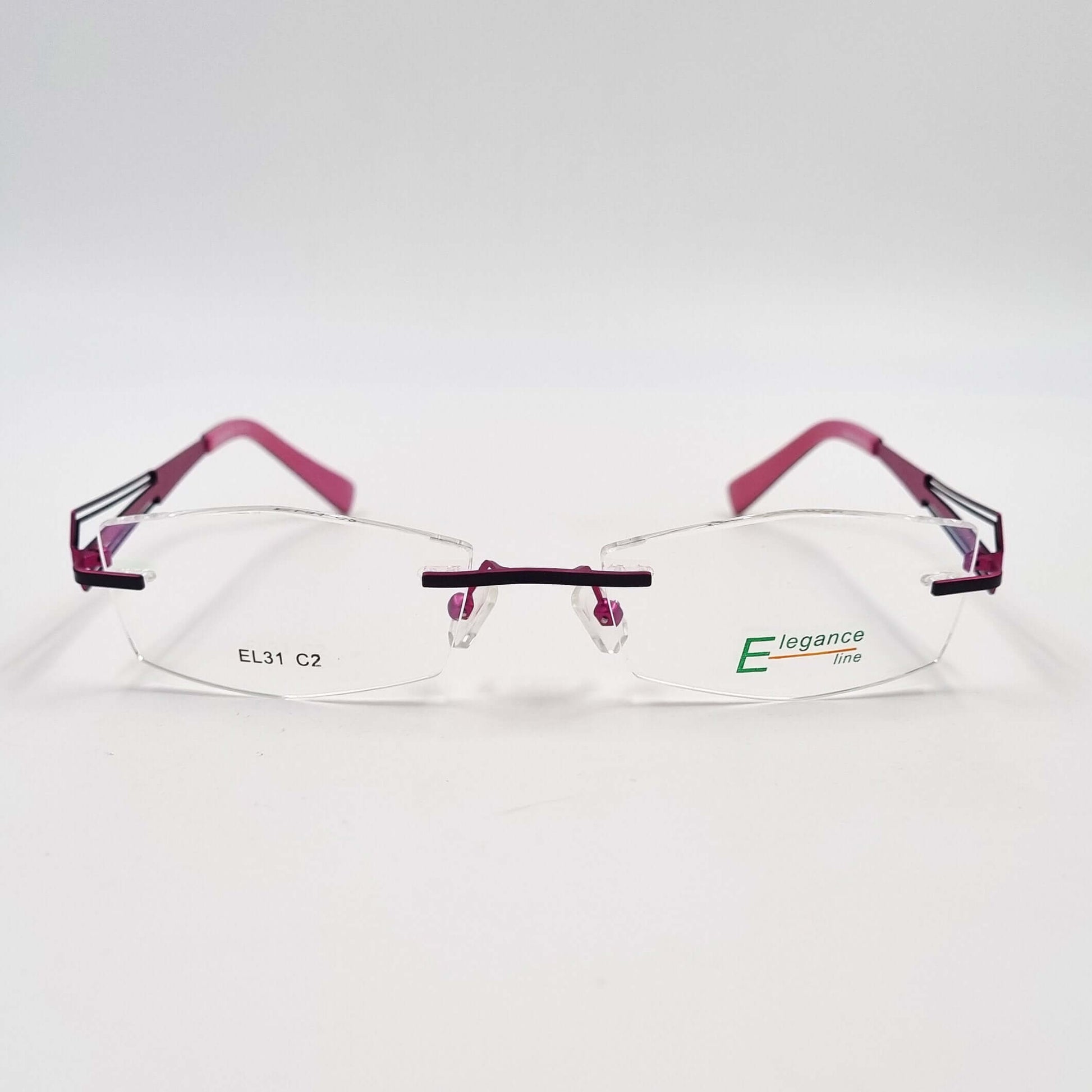 Lunettes de vue: Elegance EL31 Percé Noir/Rose