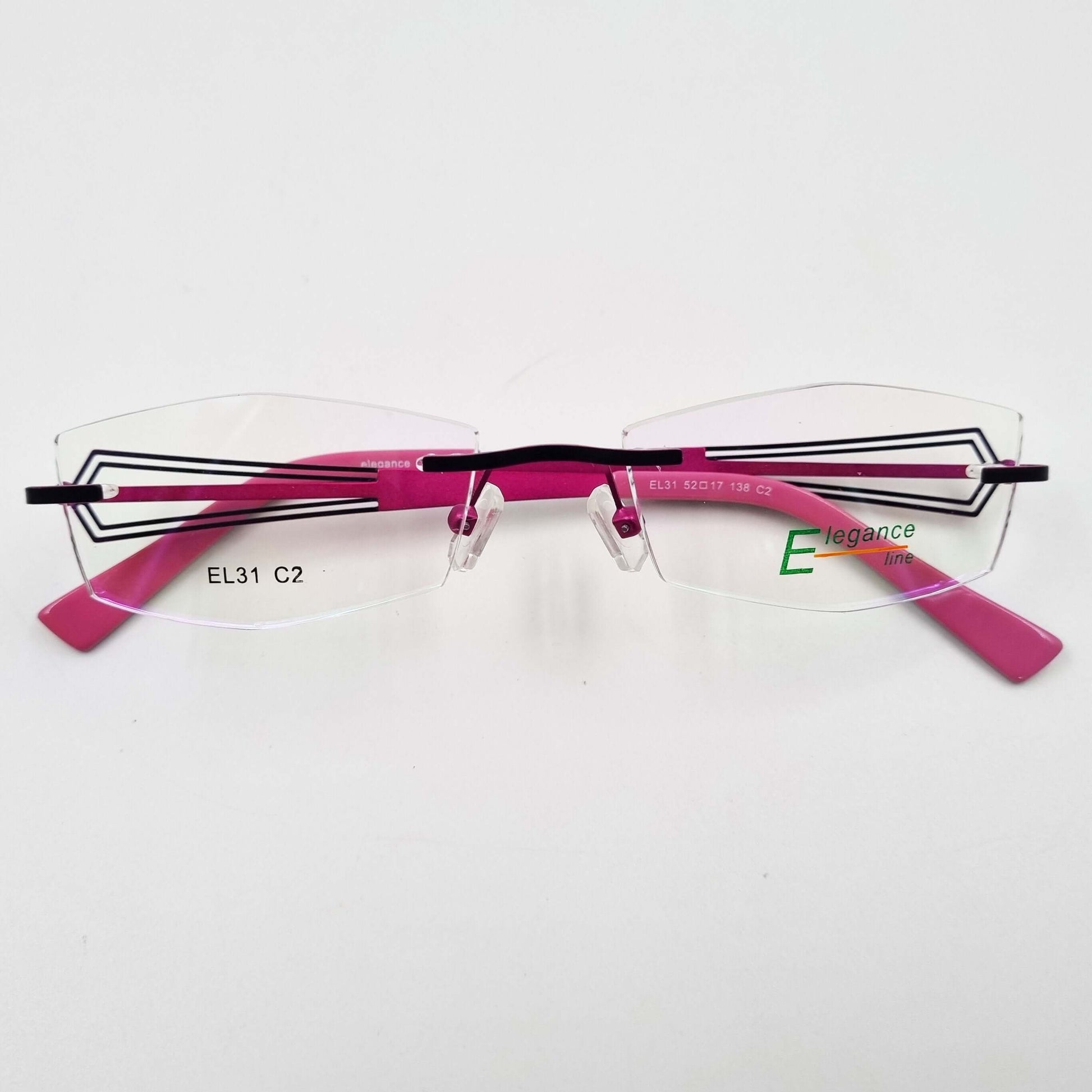 Lunettes de vue: Elegance EL31 Percé Noir/Rose