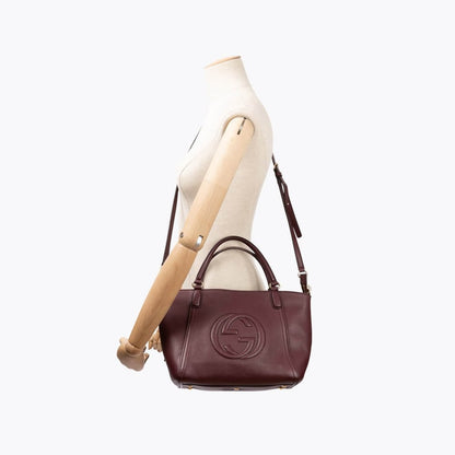Sac cabas Gucci Soho en cuir grainé