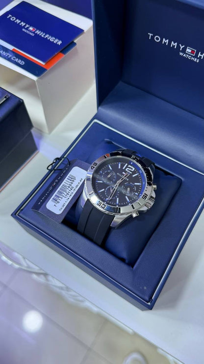 Tommy Hilfiger Men's Watch 1791791 blue silicone strap