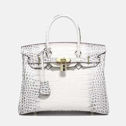 Sacs À Main À Poignée Supérieure En Cuir Véritable Imprimé Crocodile