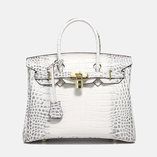 Sacs À Main À Poignée Supérieure En Cuir Véritable Imprimé Crocodile