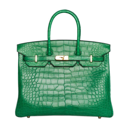 Sacs À Main À Poignée Supérieure En Cuir Véritable Imprimé Crocodile Lisse