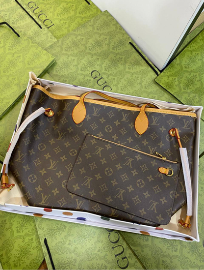 Sac Brown Monogram Neverfull GM Marron