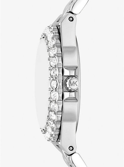 Montre Mk Lennox miniature argentée à pavé