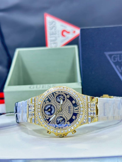 Montre multifonction GUESS pour femme couleur or