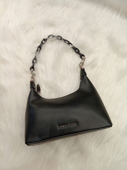 Sac à bandoulière avec poignée en chaîne Koi - Noir