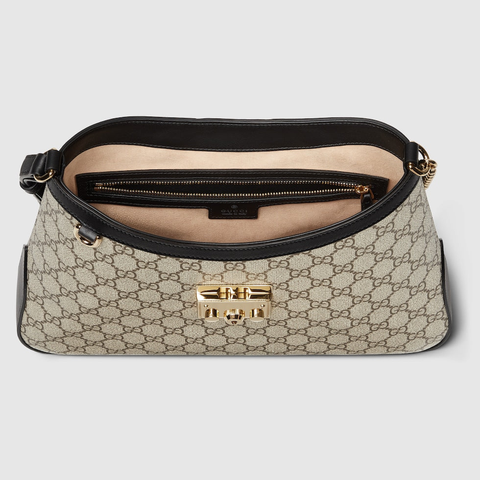 SAC BANDOULIÈRE GG EN CUIR DE TAILLE MOYENNE AVEC CADENAS