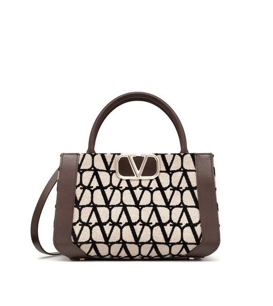 Sac à main moyen V Logo Signature Toile Iconograph