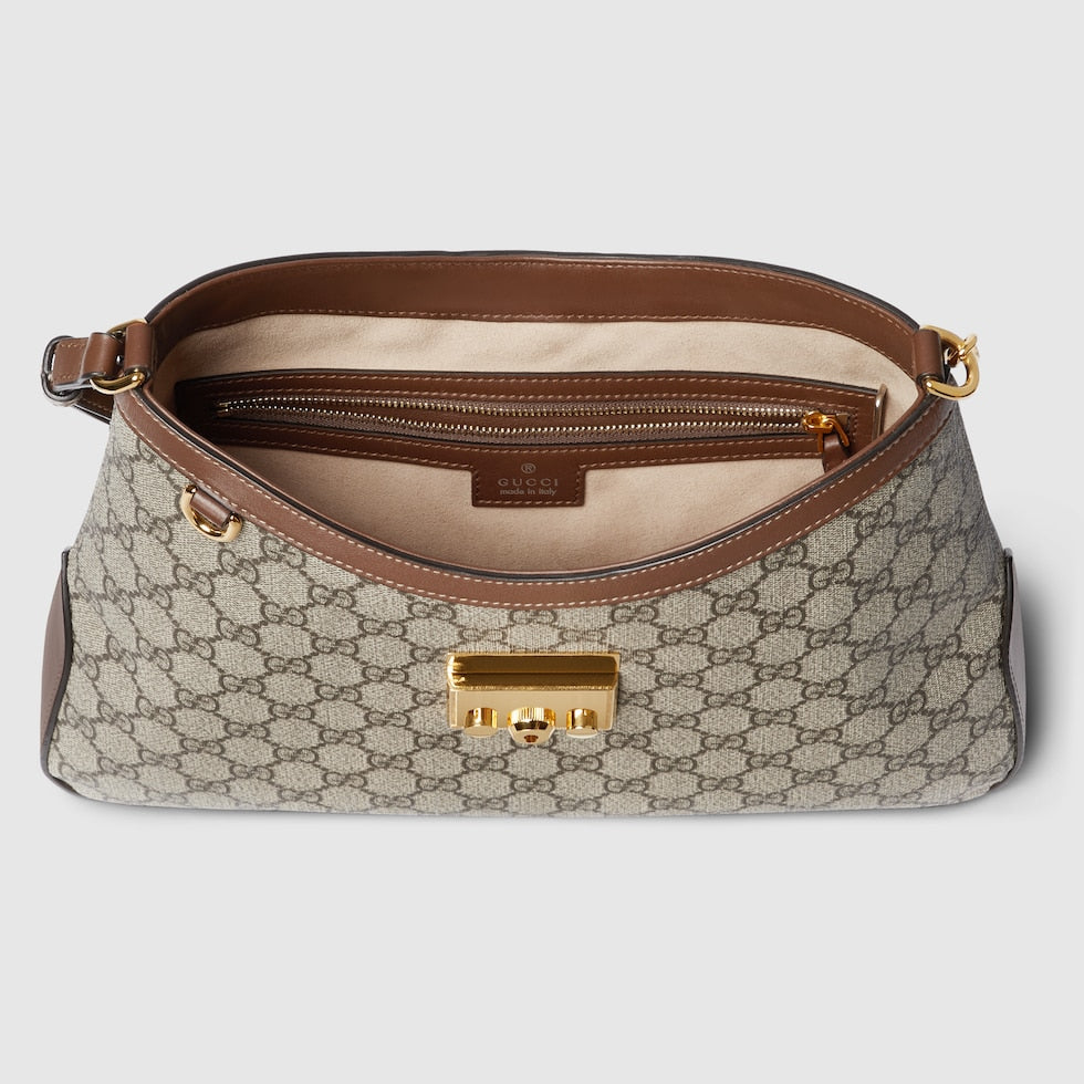 SAC BANDOULIÈRE GG EN CUIR DE TAILLE MOYENNE AVEC CADENAS