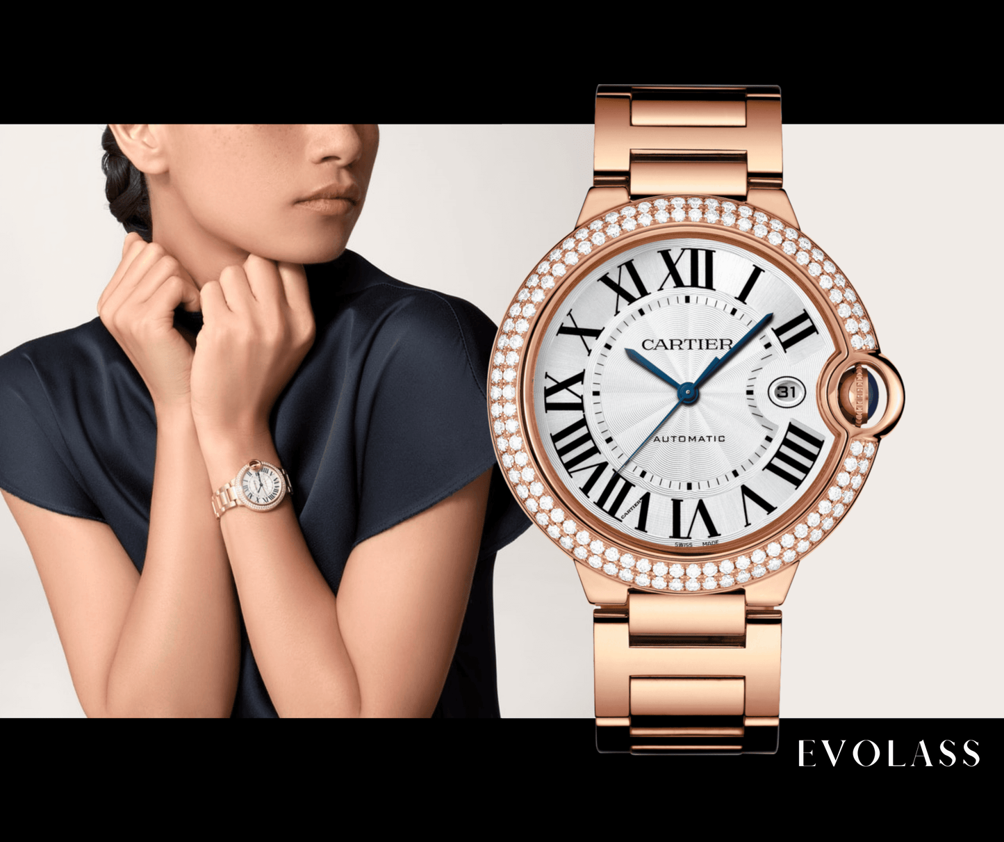 Ballon Bleu De Cartier Or Rose Sertie