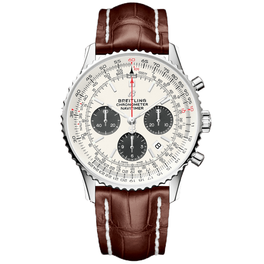 Breitling Navitimer Panda Brown Leather