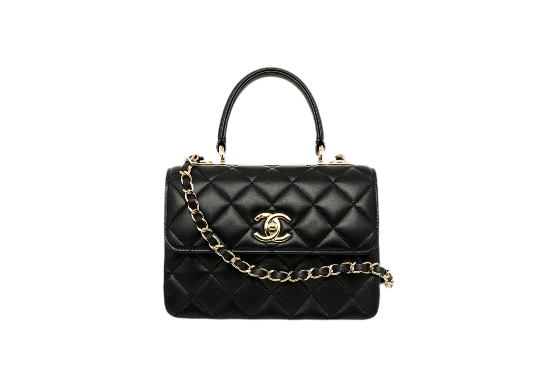 Sac Chanel Trendy CC Top Handle Cuir lisse Noir