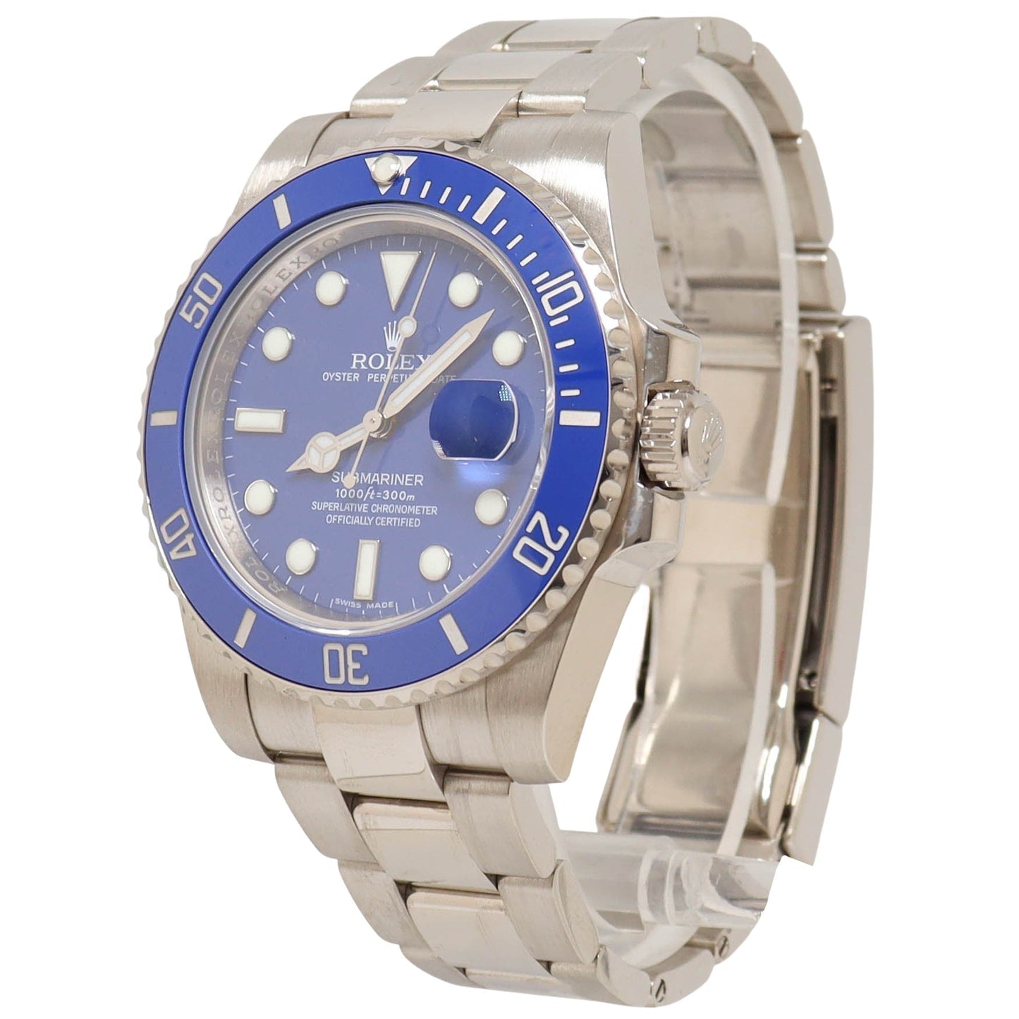 Rolex Submariner "Smurf" White Gold 40mm Blue