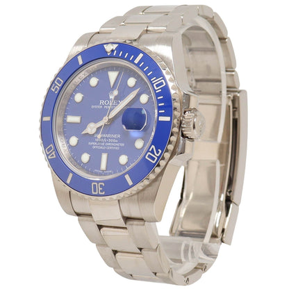 Rolex Submariner "Smurf" White Gold 40mm Blue