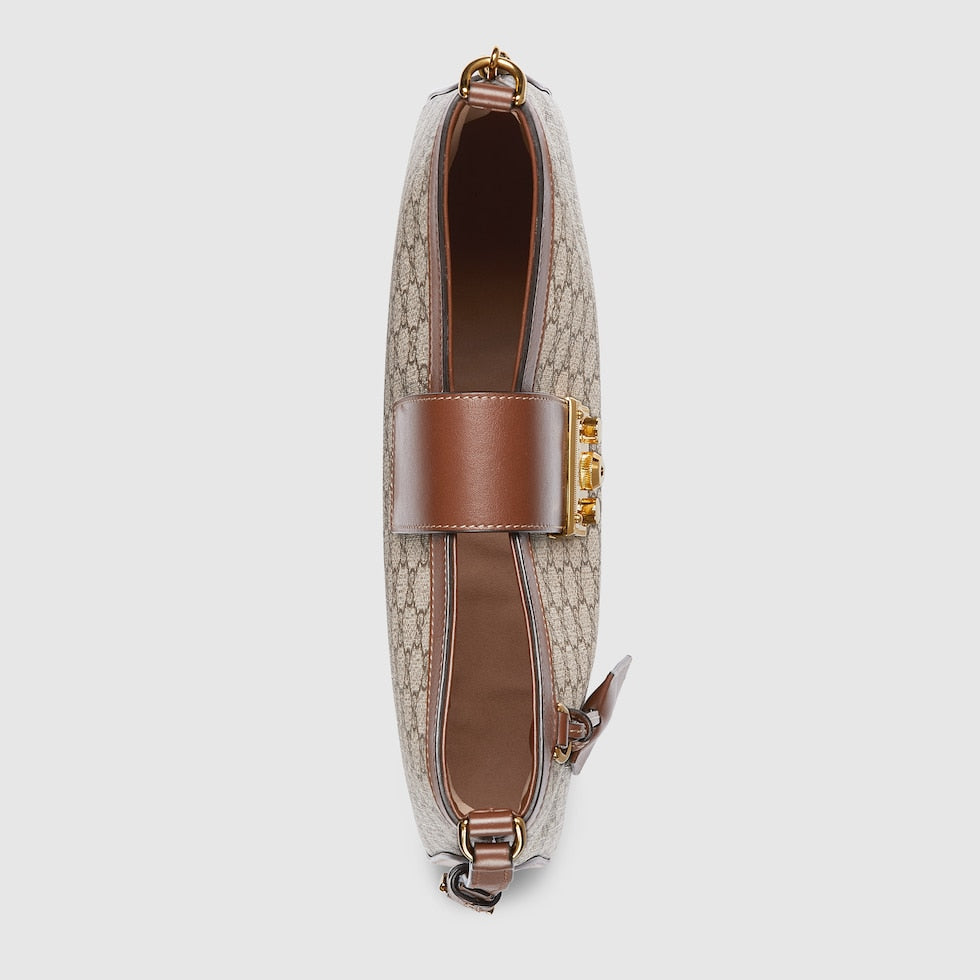 SAC BANDOULIÈRE GG EN CUIR DE TAILLE MOYENNE AVEC CADENAS