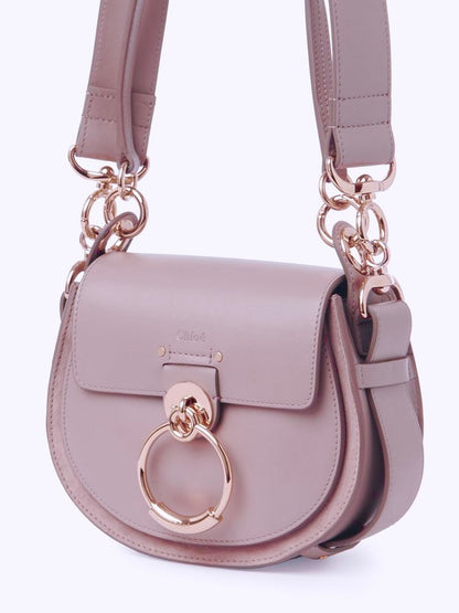PETIT SAC TESS EN CUIR LISSE ET CUIR VELOURS