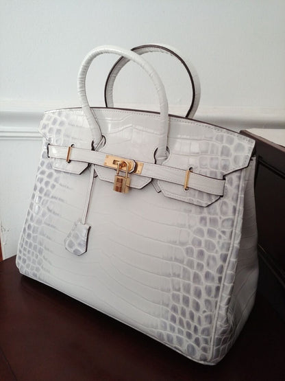 Sacs À Main À Poignée Supérieure En Cuir Véritable Imprimé Crocodile