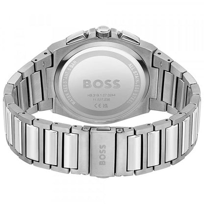 Montre Boss Sport Lux Steer Chrono en Acier Argenté