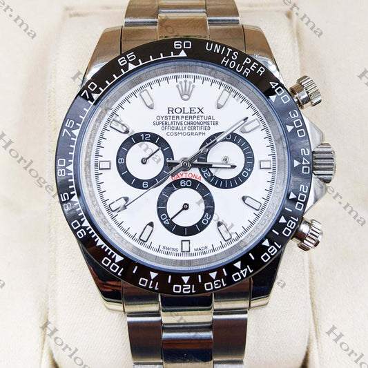Rolex Daytona lunette Noir White dial