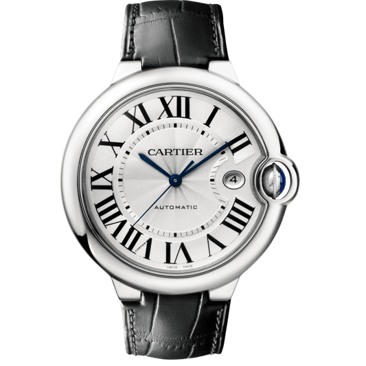 Cartier Ballon bleu Cuir Noir fond Blanc