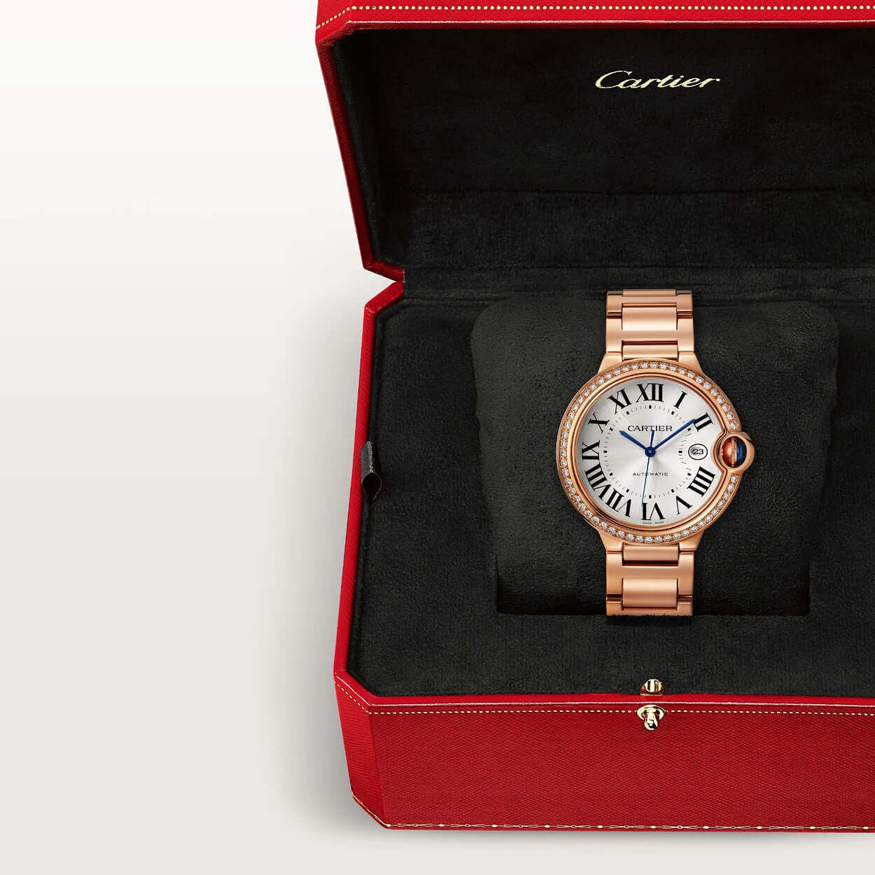 Ballon Bleu De Cartier Or Rose Sertie